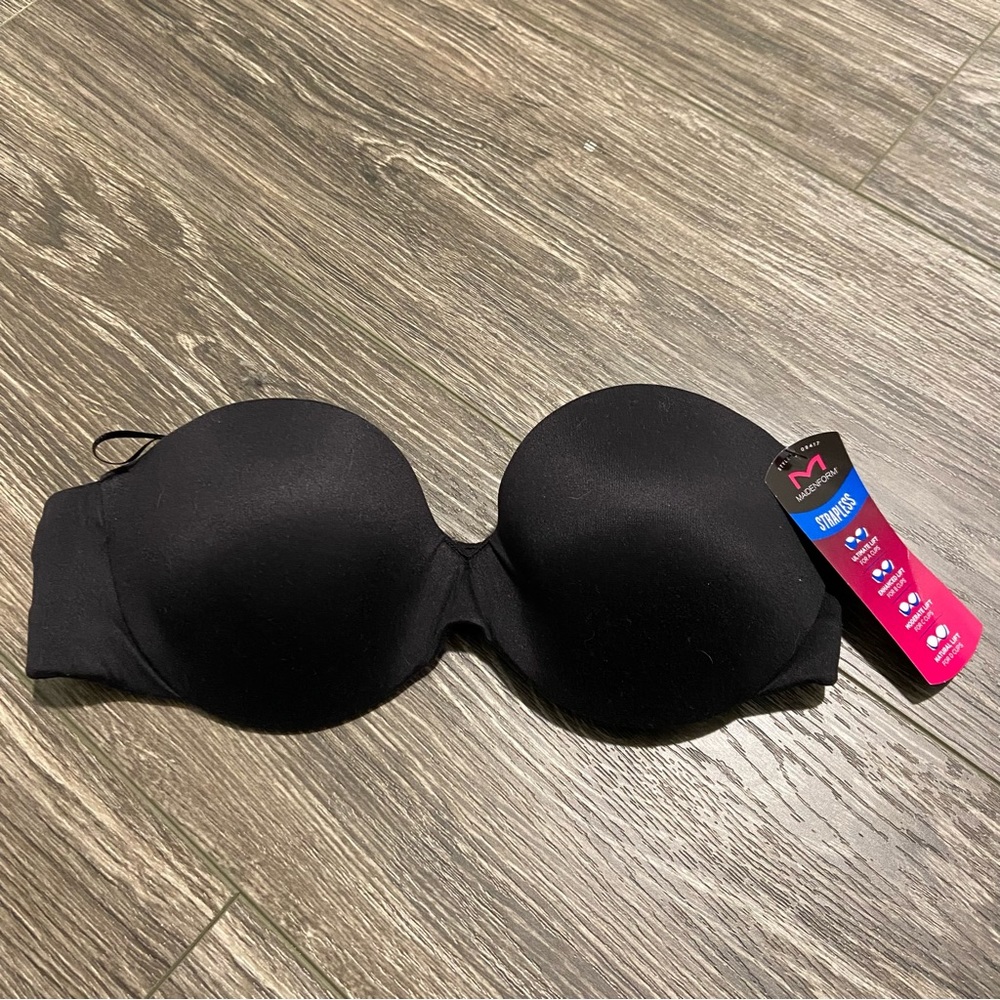 NWT Maidenform black strapless bra size 34B